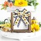 36 Yard Sunflower Wired Edge Ribbon 6 Roll 2.5 Inch Buffalo Plaids Flower Fabric Ribbon Spring Summer Floral Decorative Craft Ribbon
